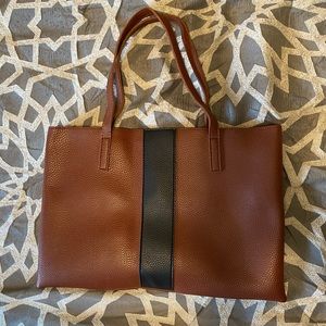 Vince Camino Brown and Black faux leather tote